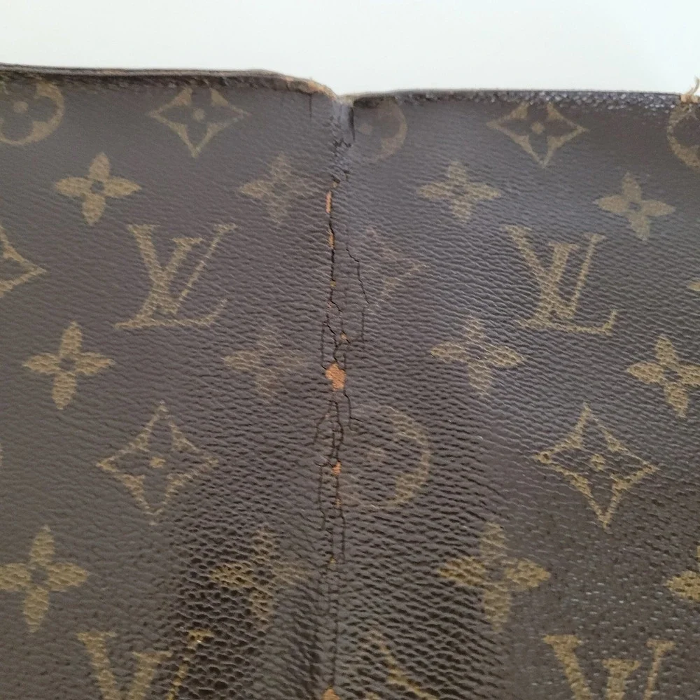 Louis Vuitton Vintage Monogram Long Bifold Wallet Brown Canvas Made‎ in France